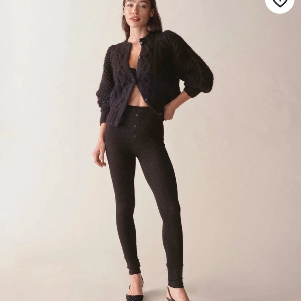 Doen Leto pants | sleep or lounge | new w/tags | black pointelle | size XS